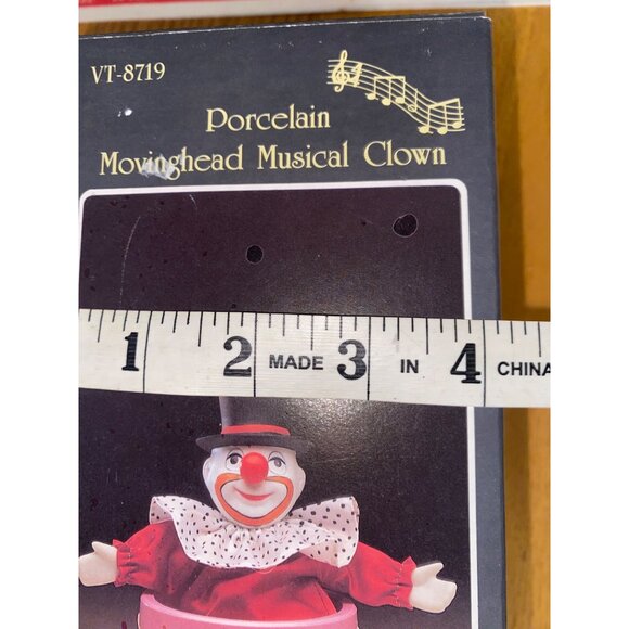 Porcelain Movinghead Musical Clown Rotating Music Box Tested Works - Picture 6 of 6